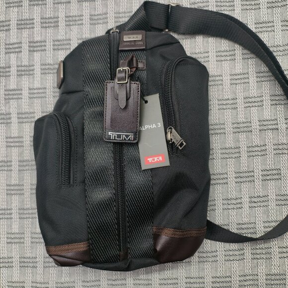 NWT Tumi Alpha Bravo Monterey Black Anti-Theft Sling | Tactical Crossbody Bag - Picture 1 of 10